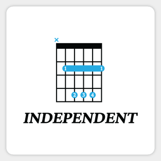 B Independent B Guitar Chord Tab Light Theme Sticker